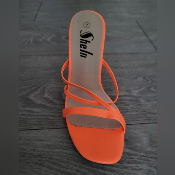 SHEIN Shoes Neon Orange High Heels Poshmark